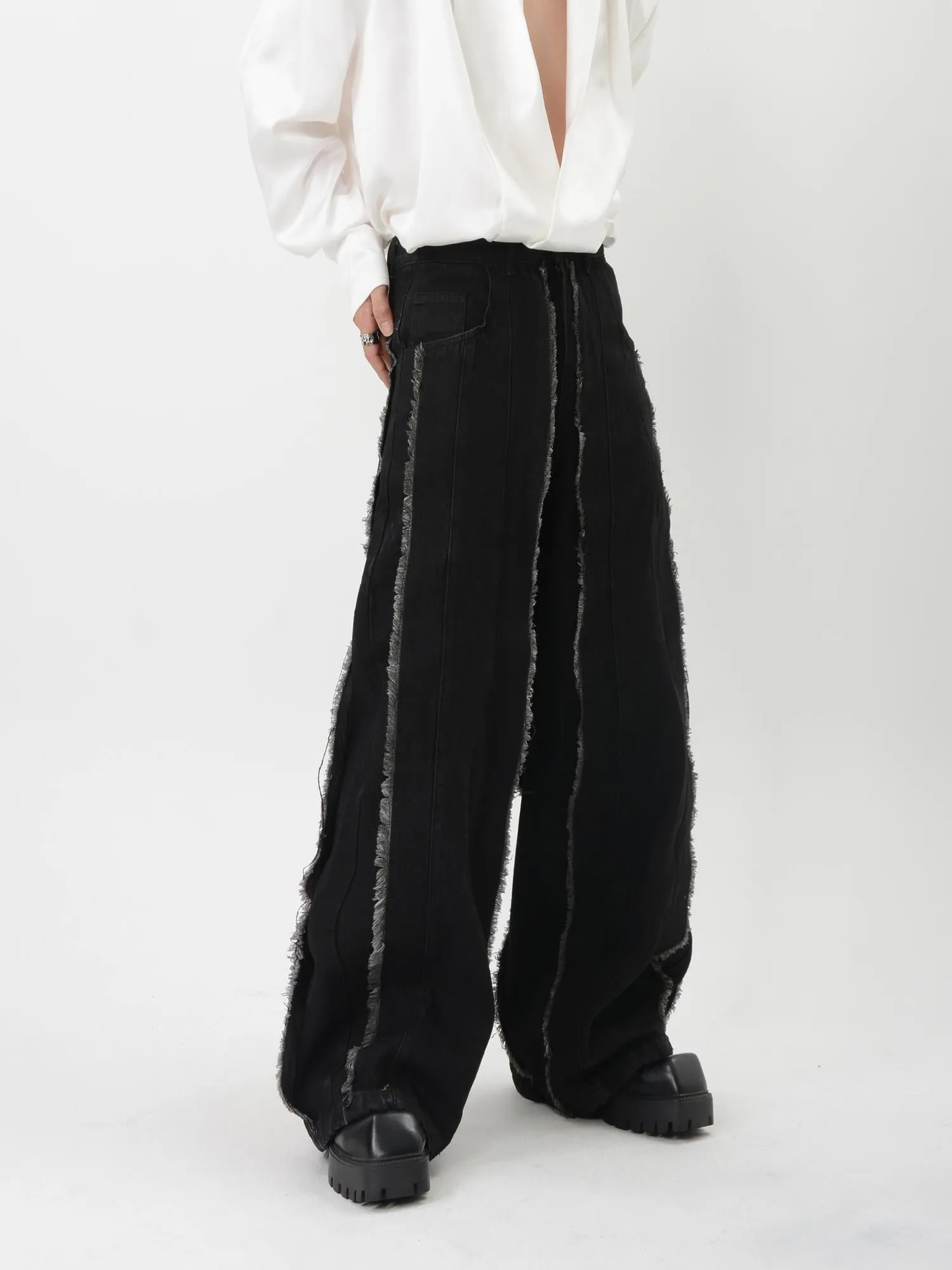 【24s Sep.】Loose Black Denim Pants