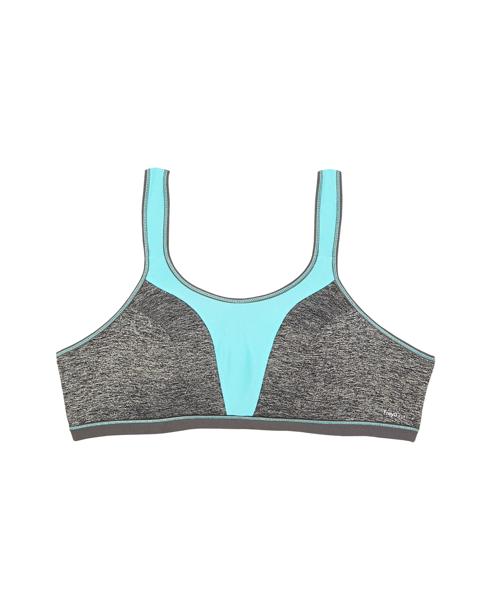 Abert Sports Bra | Charcoal Grey / Light Blue