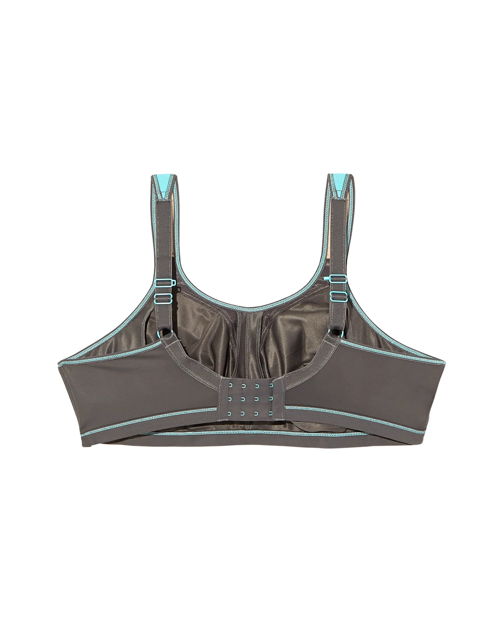 Abert Sports Bra | Charcoal Grey / Light Blue