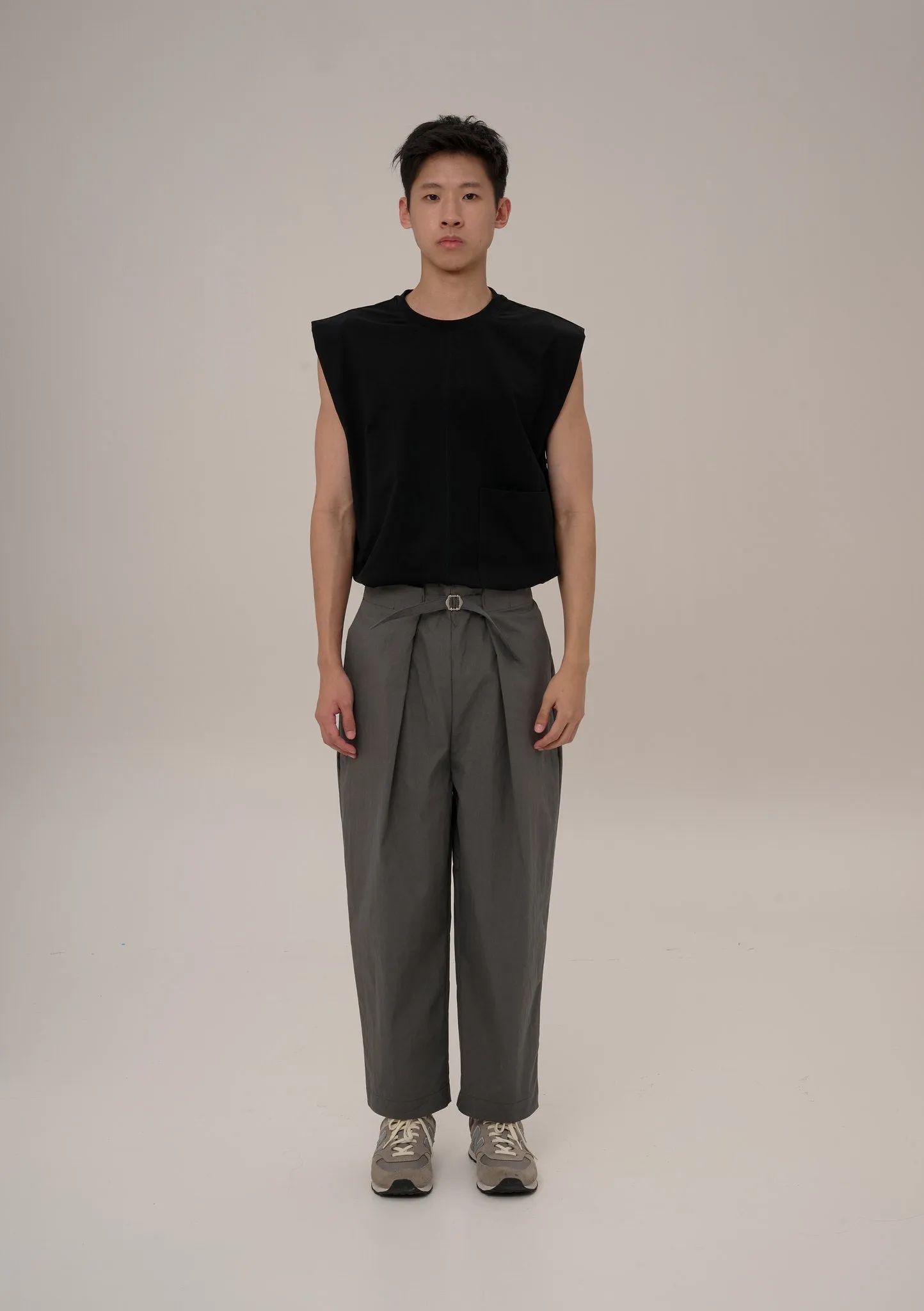 Adjustable Pleated Trousers