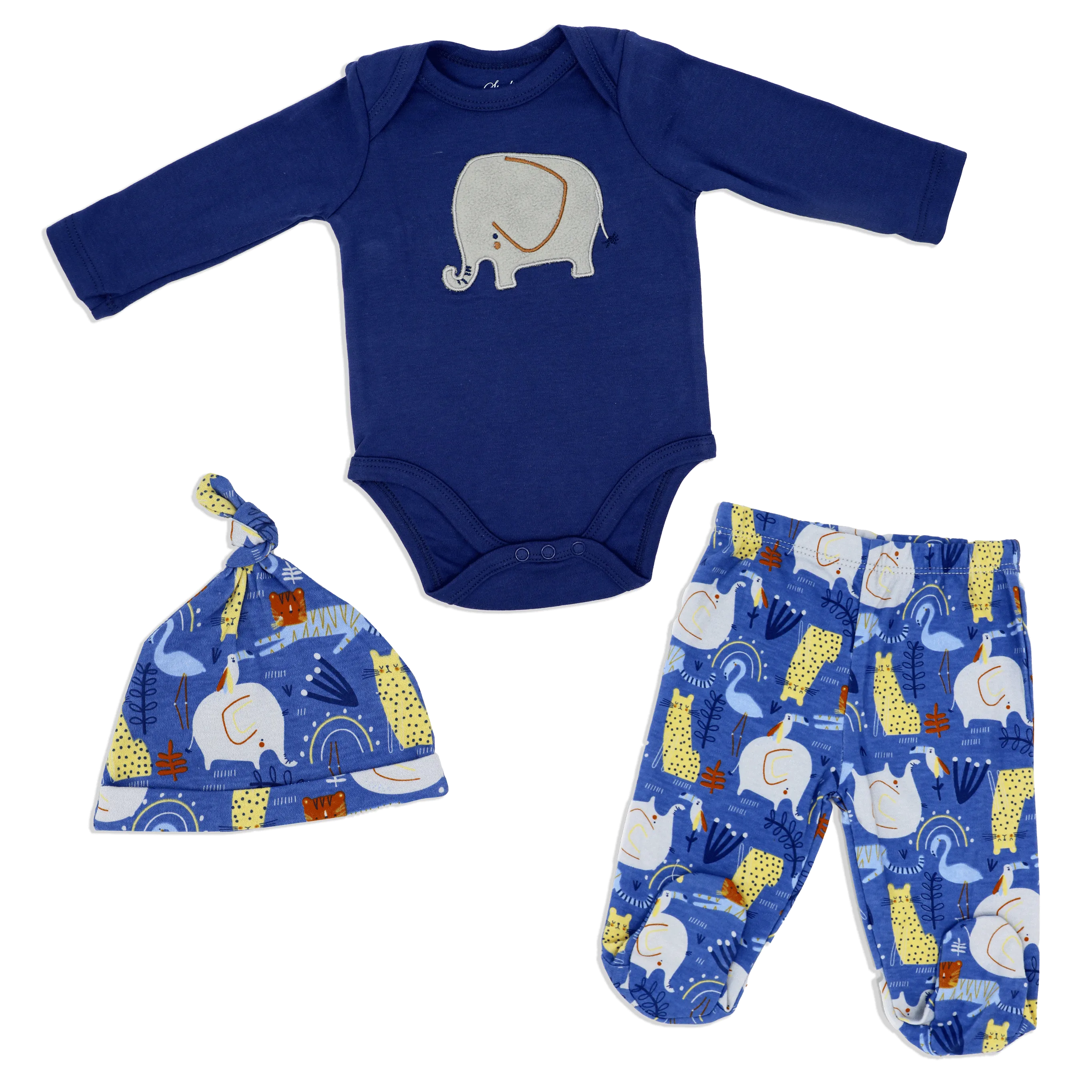 Baby Boy's Jogger Set with Hat - Elephant