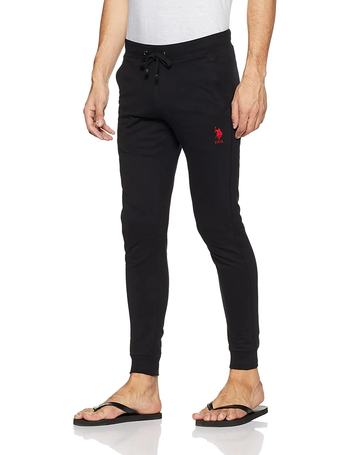 Black Cotton Men's Pyjamas Bottom Jogger pants