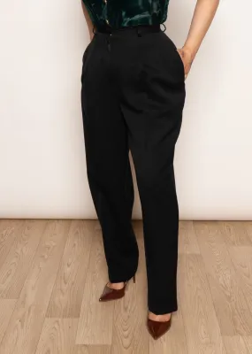 Black Pleated Trousers