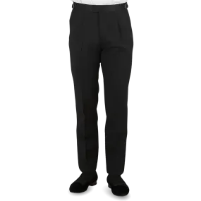 Black Wool Mohair Tuxedo Trousers