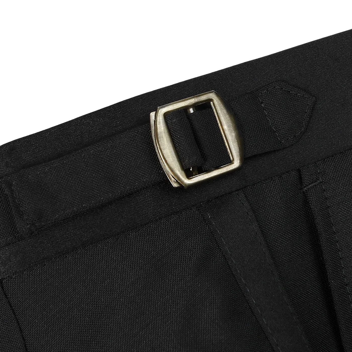 Black Wool Mohair Tuxedo Trousers