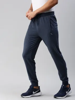 Combed Cotton Rich Blue Melange Jogger pants