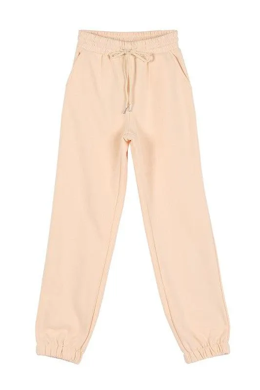 Cream Sweat Jogger Pants