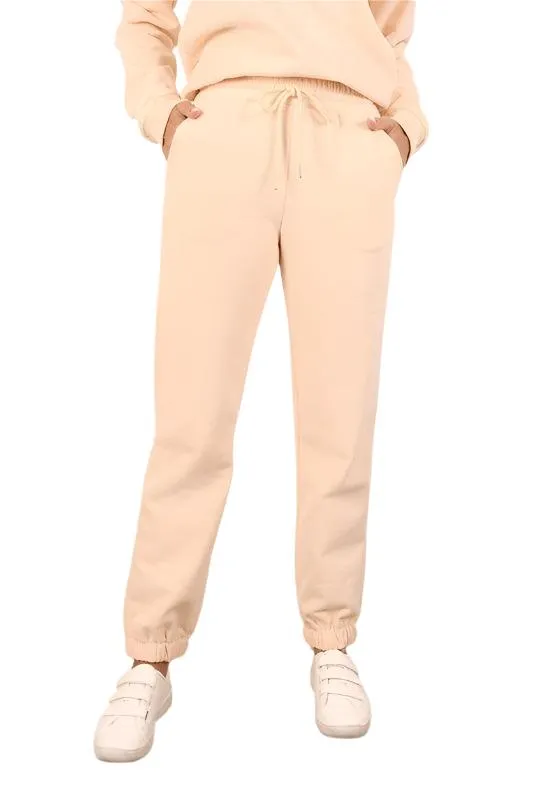 Cream Sweat Jogger Pants