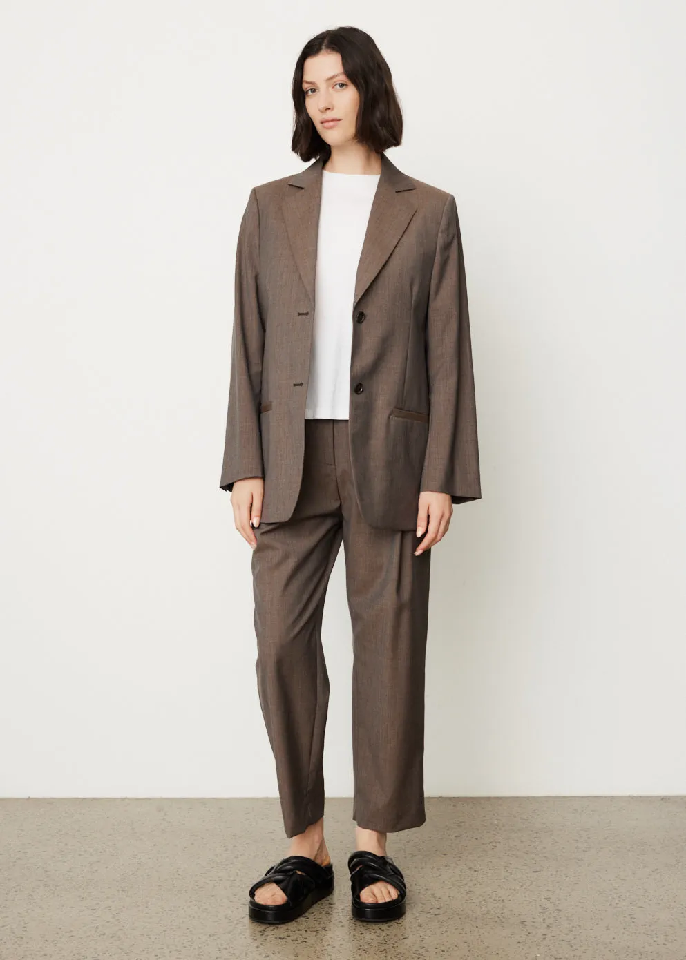 Deep Pleat Wool Trousers