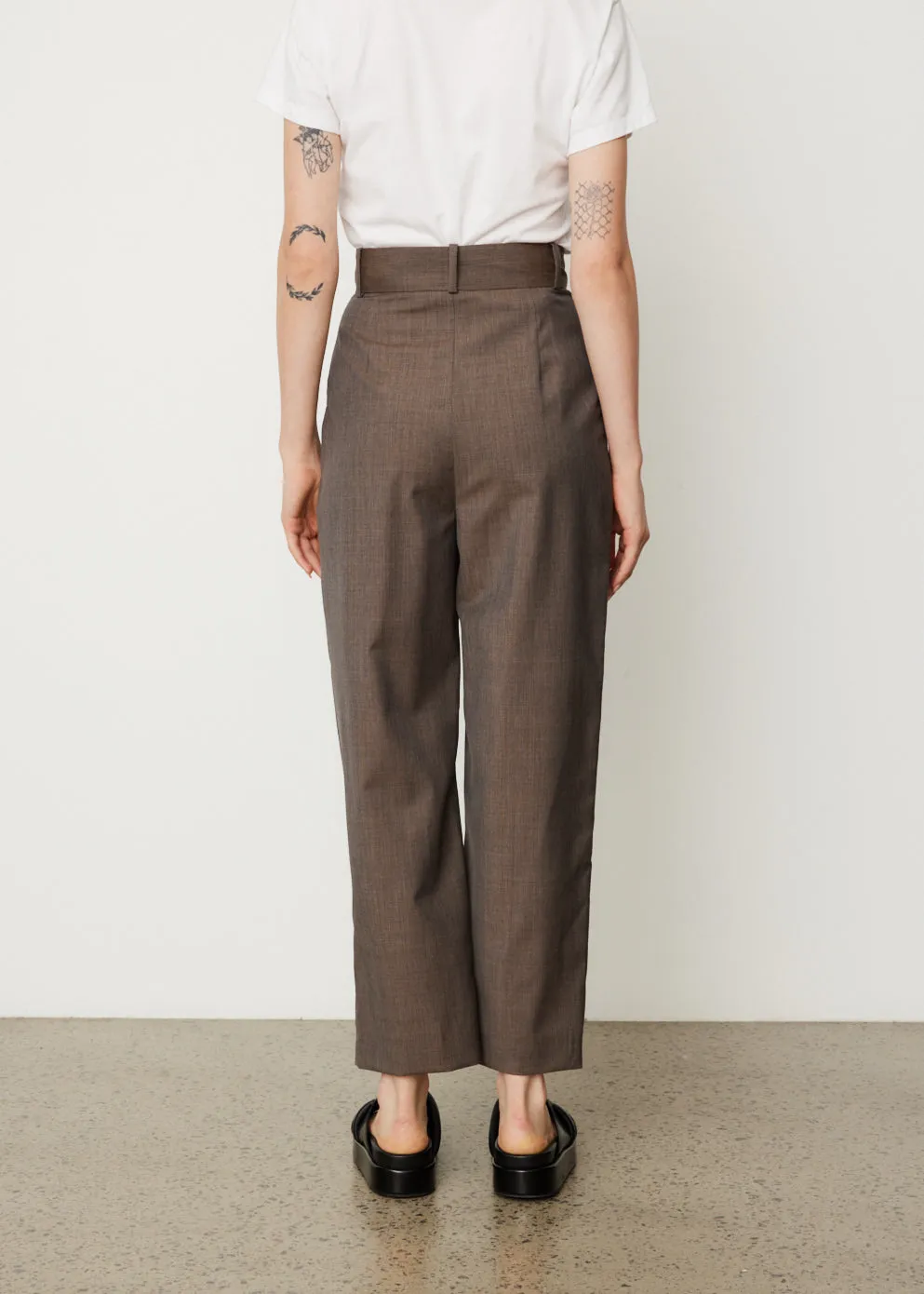 Deep Pleat Wool Trousers