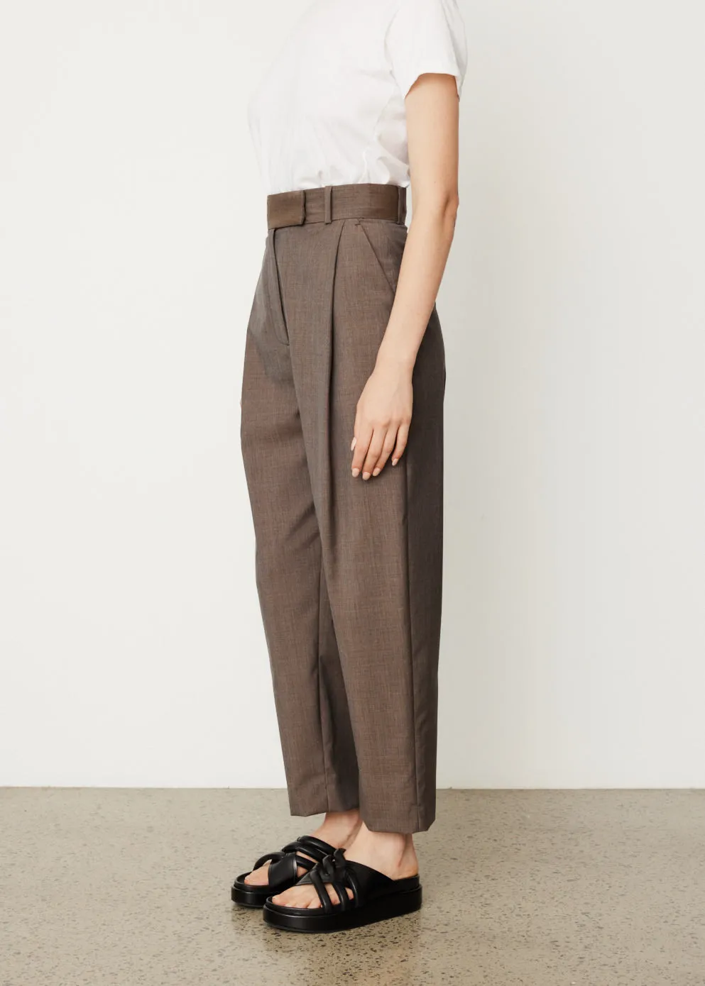 Deep Pleat Wool Trousers