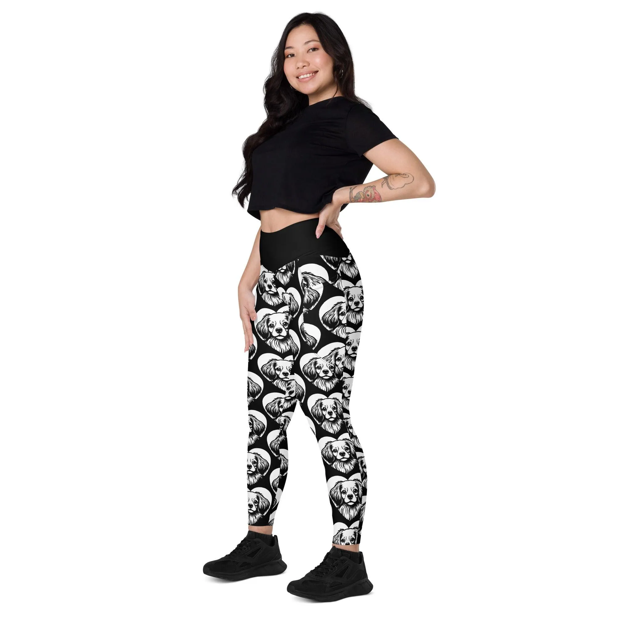 DOG BREED LEGGINGS with pockets - TIBETAN SPANIEL - HERTTAHOUND