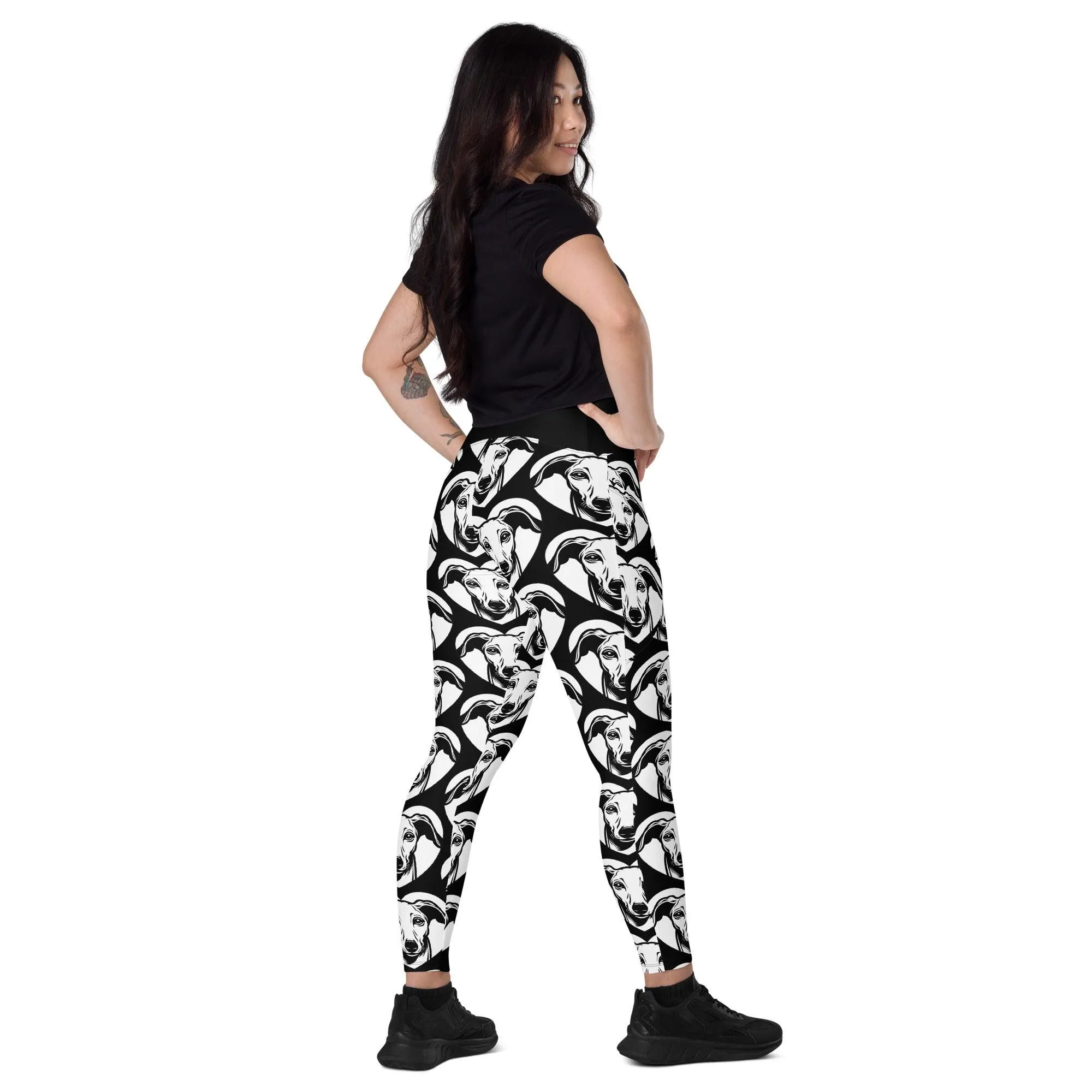 DOG BREED LEGGINGS with pockets - WHIPPET - HERTTAHOUND