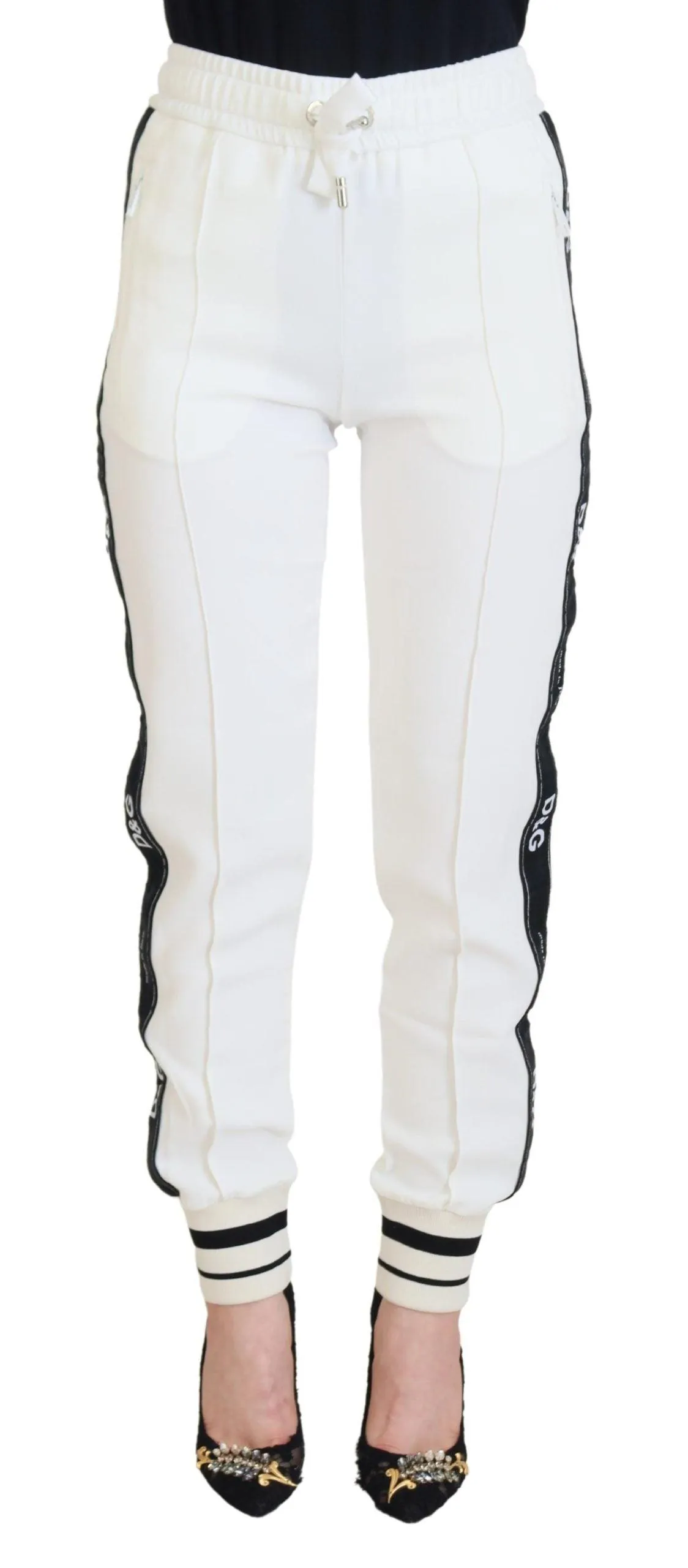 Dolce & Gabbana White DG Logo Sweatpants Pants