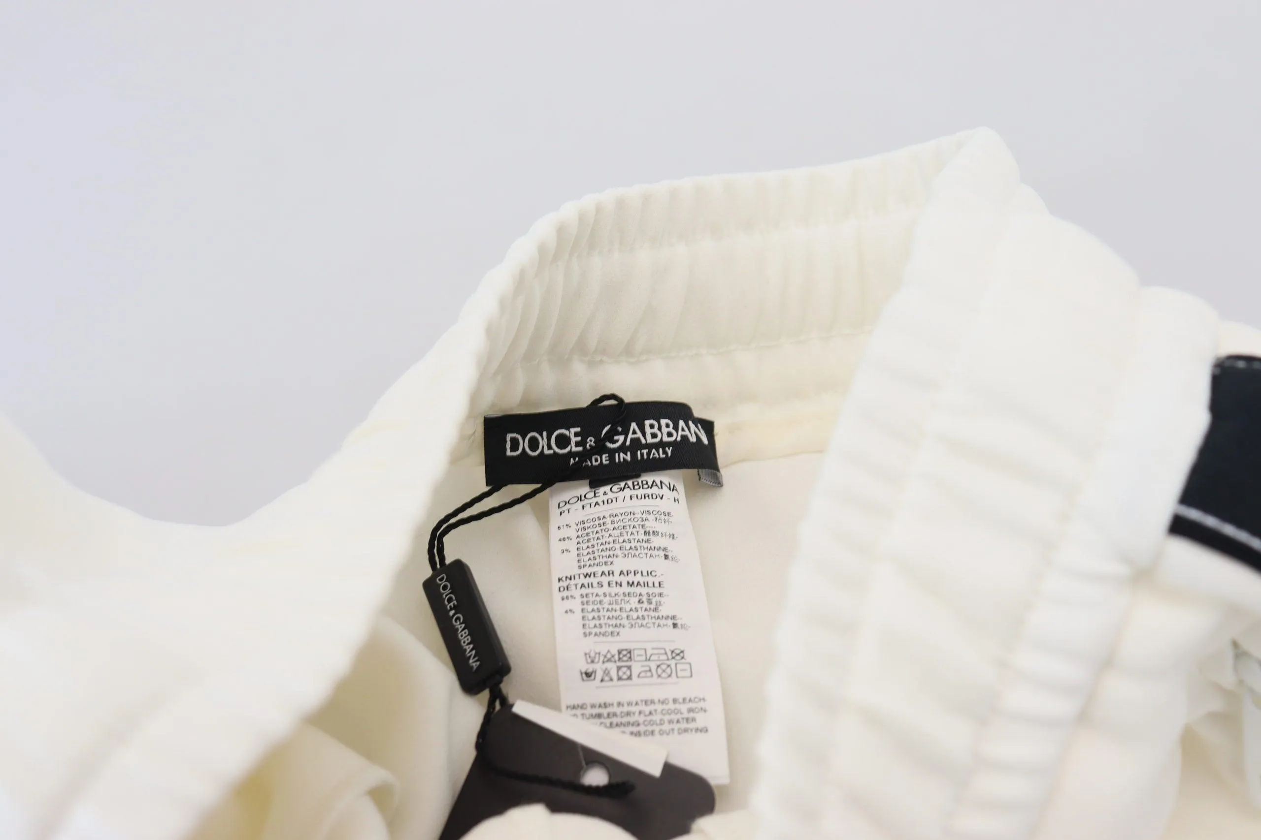 Dolce & Gabbana White DG Logo Sweatpants Pants