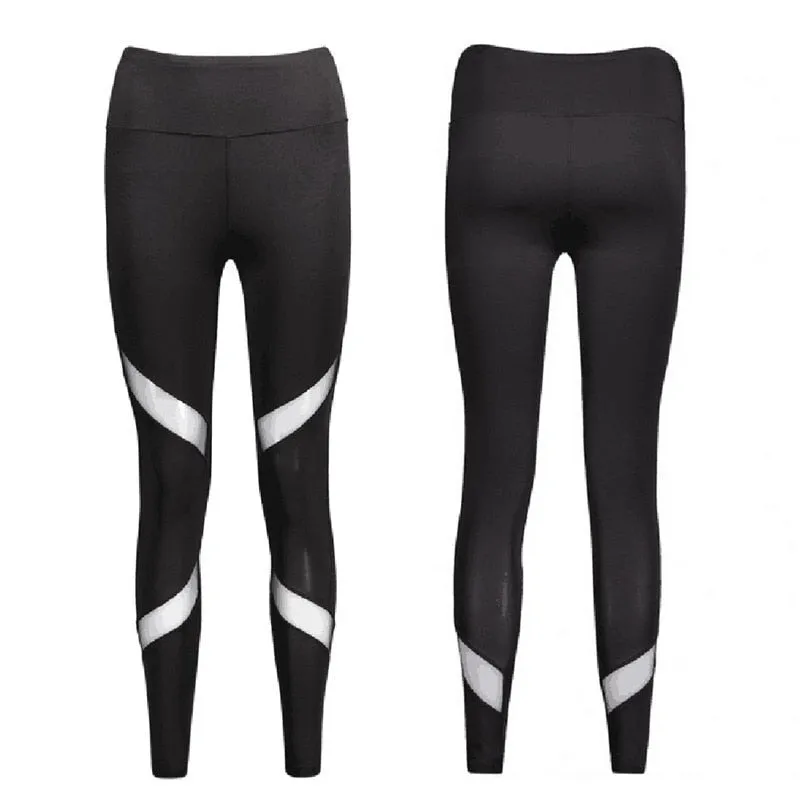 Fitness Yoga Sports Tight Mesh Pants