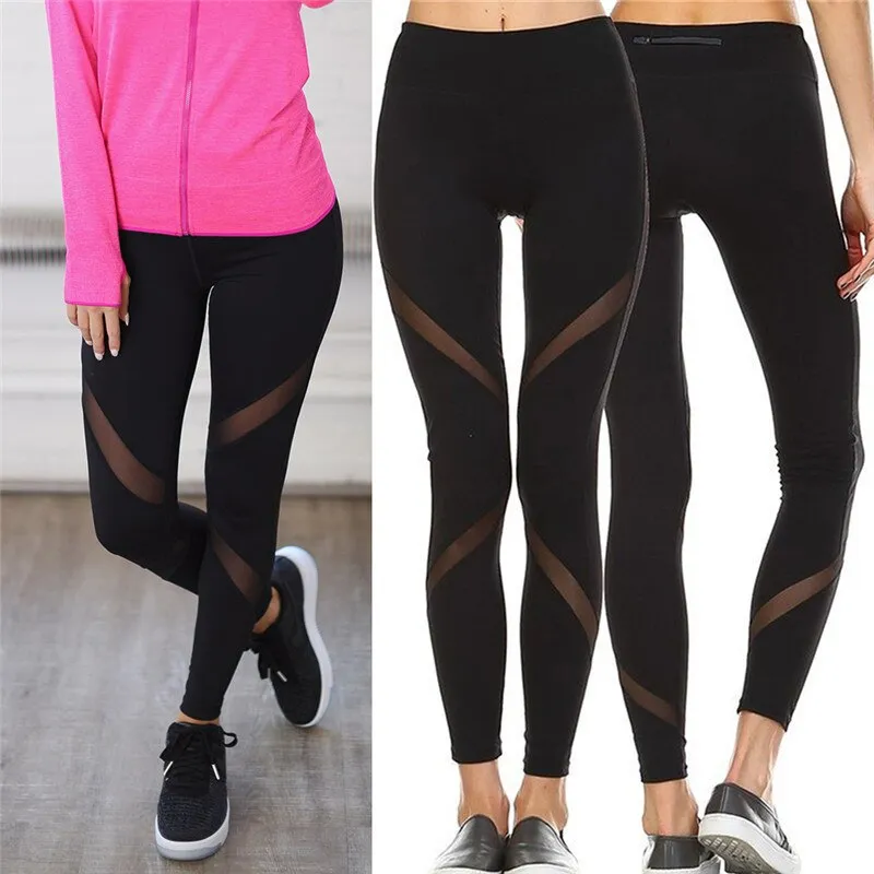 Fitness Yoga Sports Tight Mesh Pants