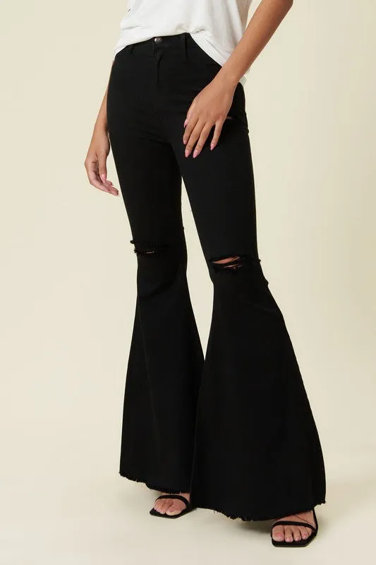 High Rise Flare in Black