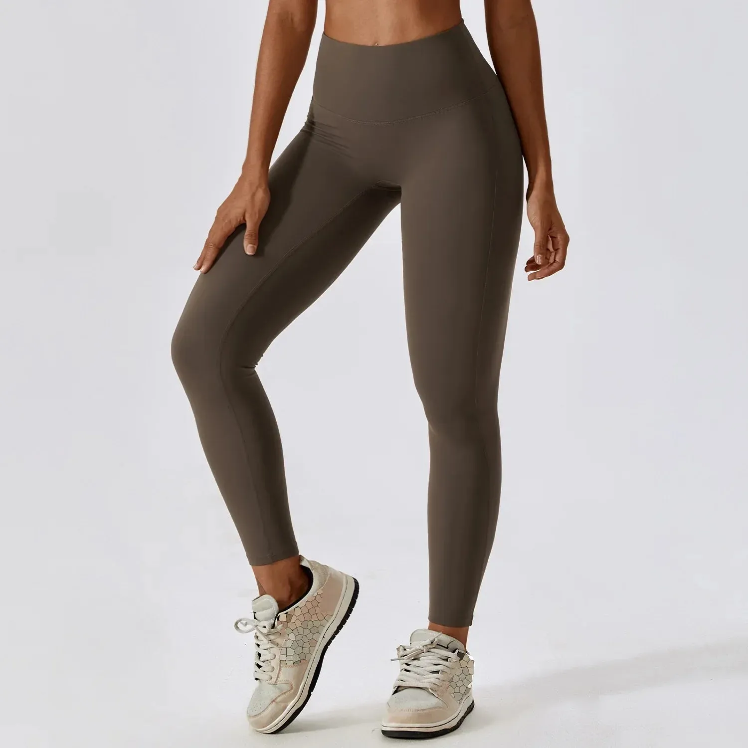 High Waist Running Tights for Women - Push Up Jogging Pants with Stretch and Breathable Fabric