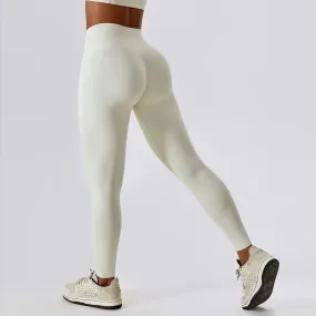 High Waist Running Tights for Women - Push Up Jogging Pants with Stretch and Breathable Fabric