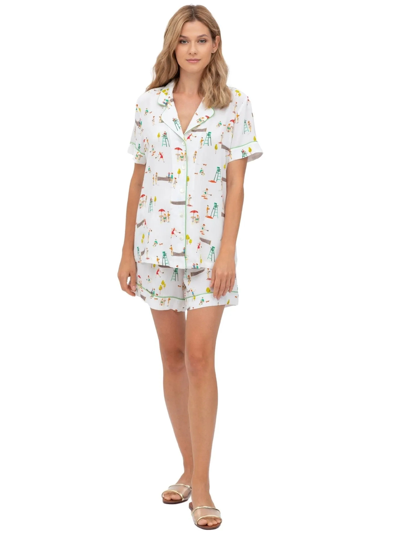 Honey Short Maternity Pyjama - Wimbledon