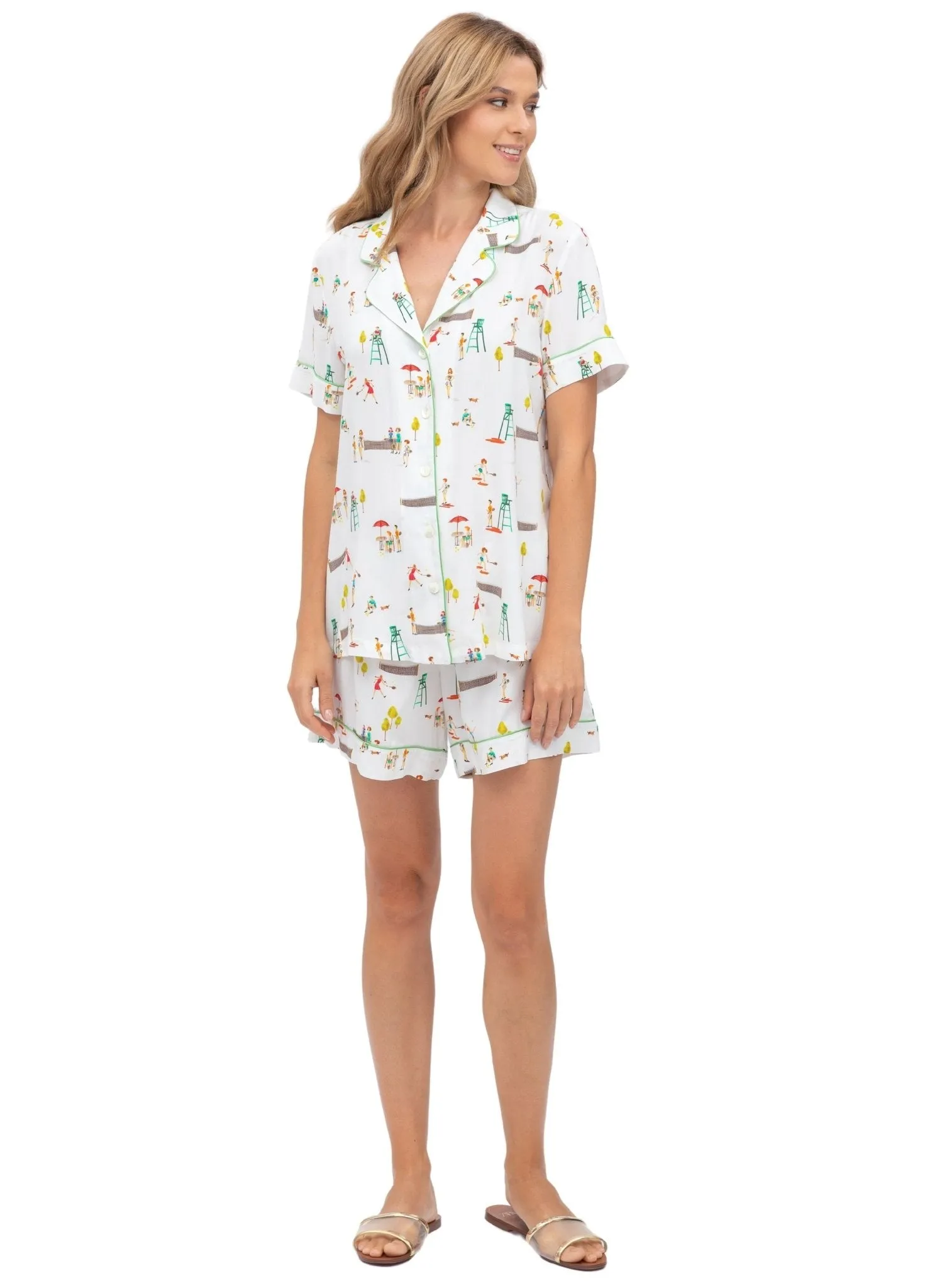 Honey Short Maternity Pyjama - Wimbledon