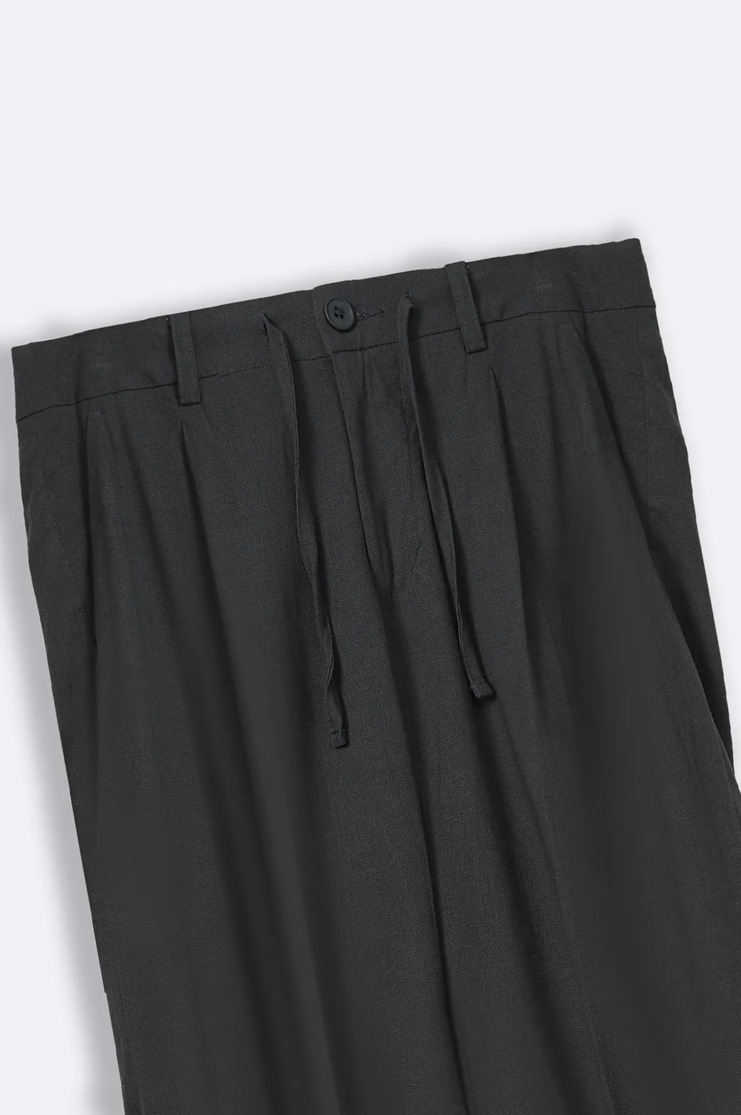 LINEN PLEATED TROUSERS