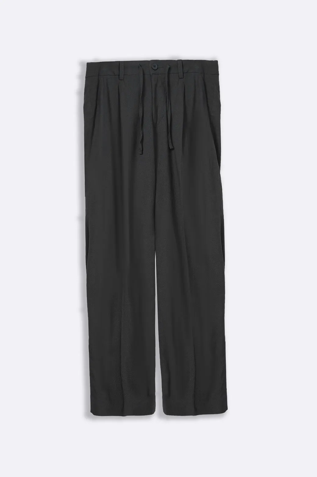 LINEN PLEATED TROUSERS