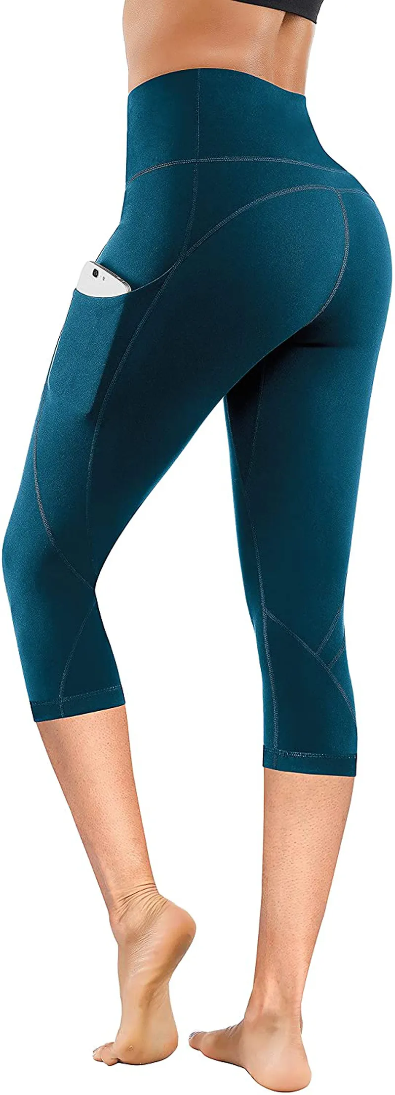 Lingswallow High Waist Yoga Pants - Yoga Pants with Pockets Tummy Control, 4 Ways Stretch Workout Running Yoga Leggings