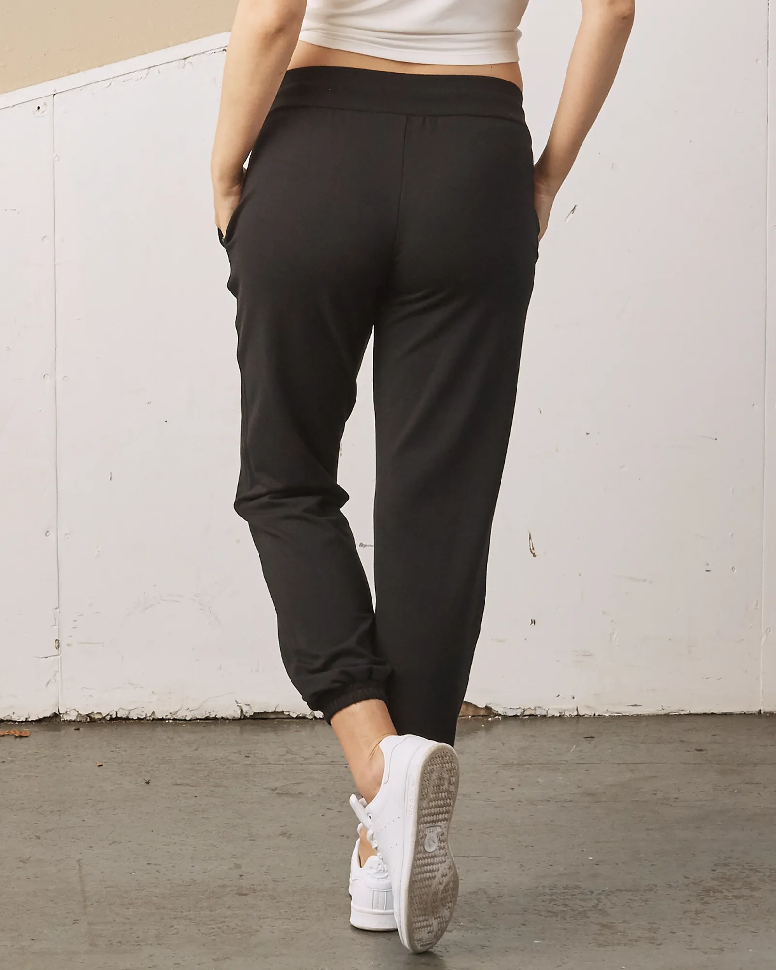 Low Waist Maternity Jogger/Lounge Pants- Black