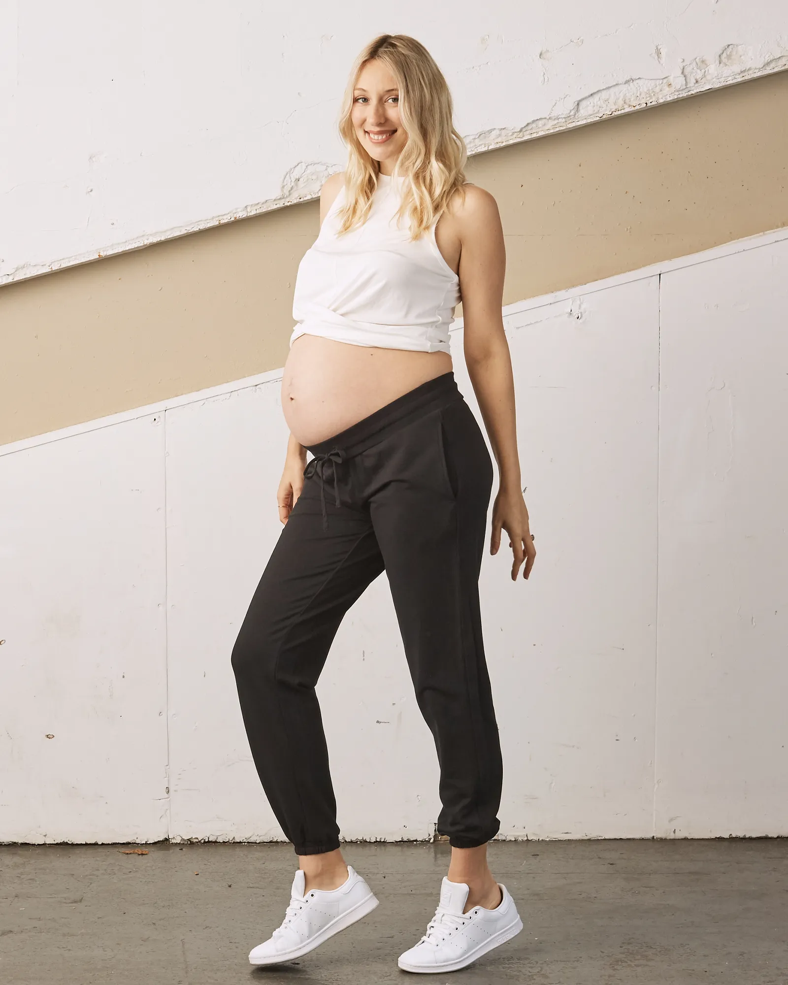 Low Waist Maternity Jogger/Lounge Pants- Black