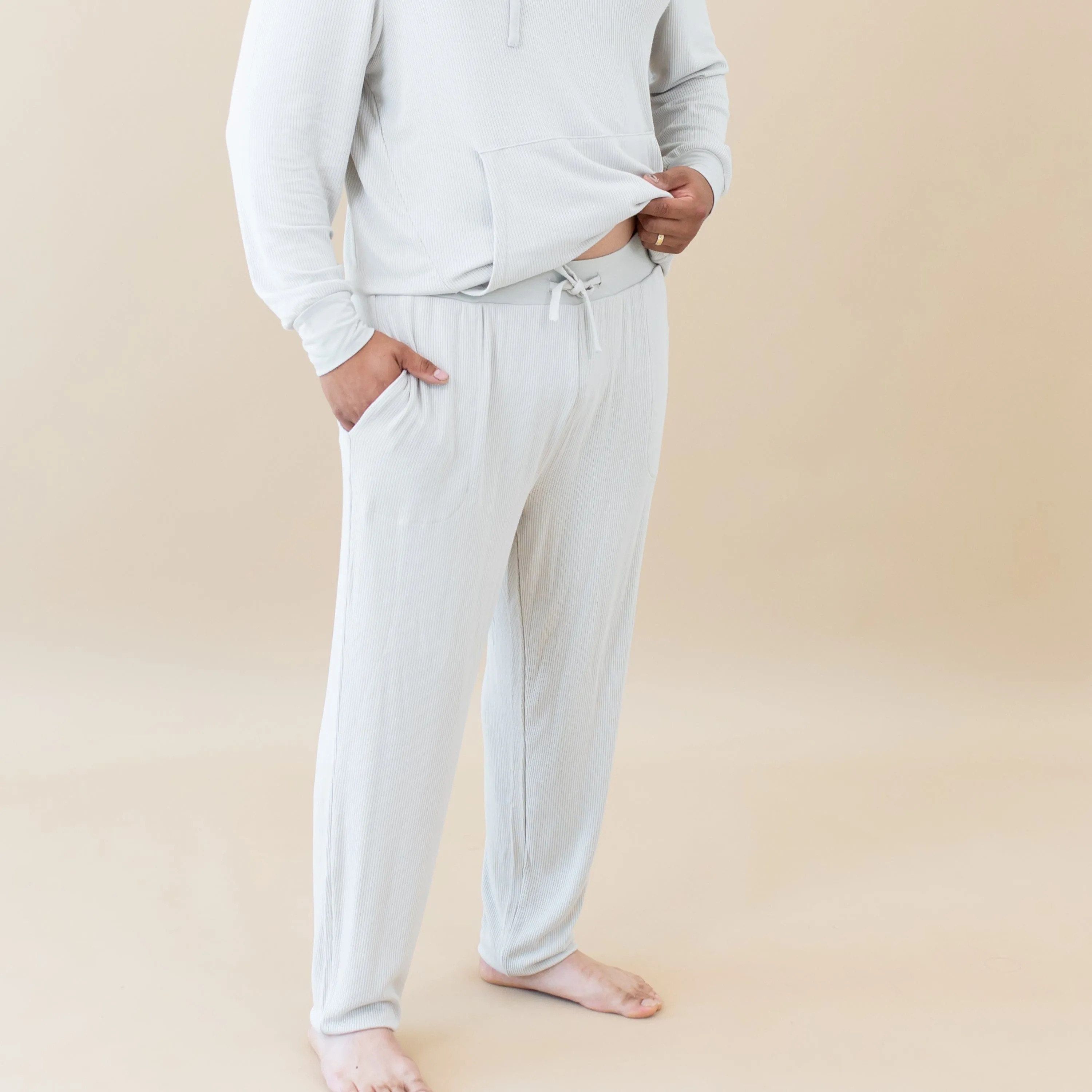 Men's Ribbed Jogger Pant in Oat