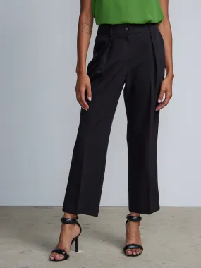 Petite High Rise Pleated Trousers