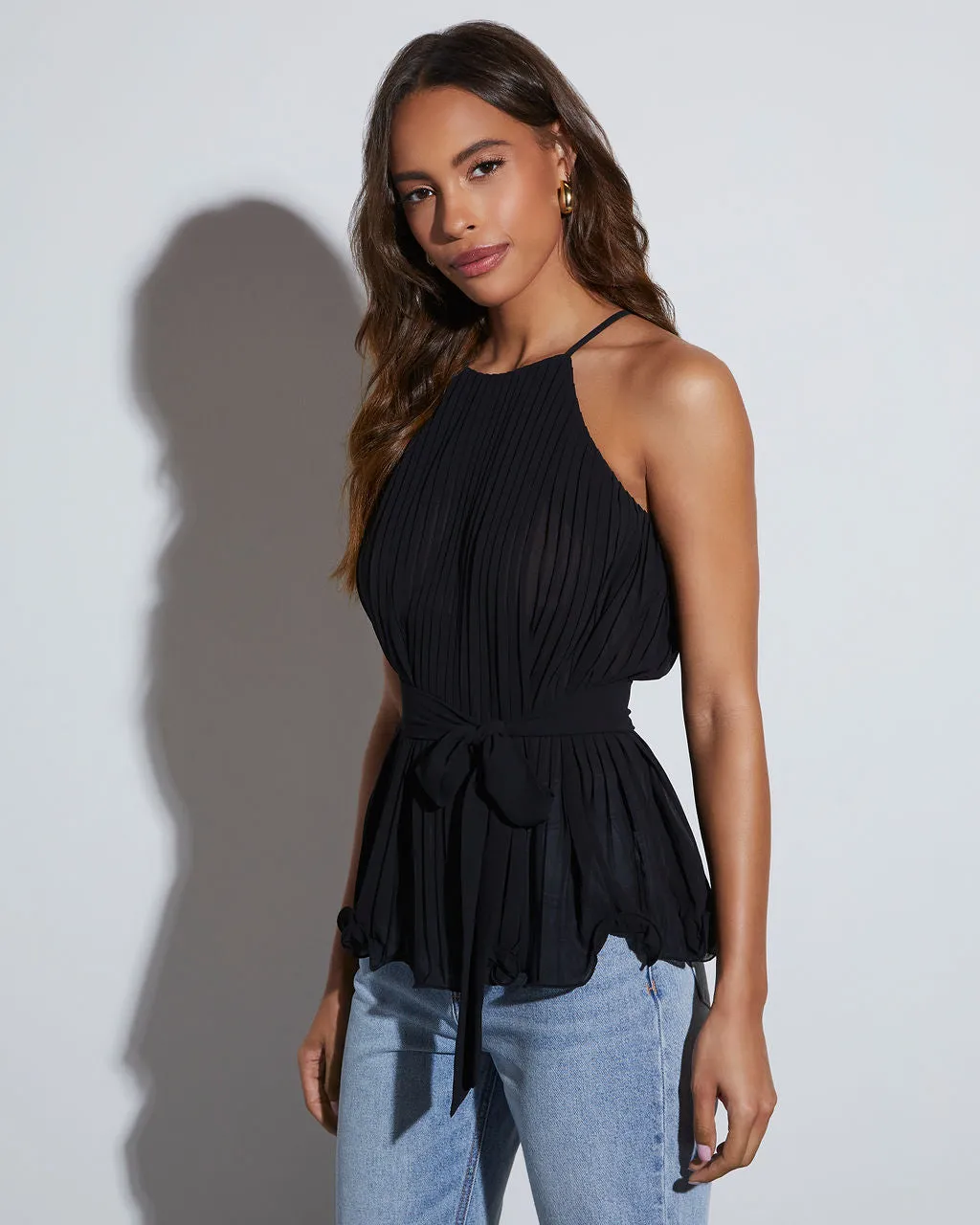 Pleats To Meet You Tie Top