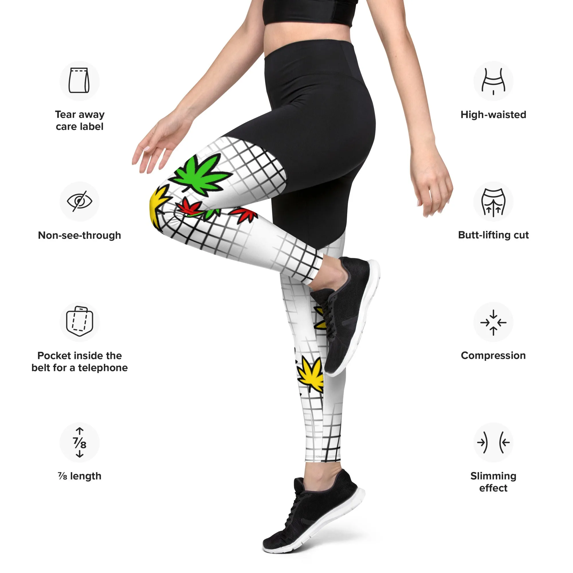 Ras Colors Grid Sports Leggings