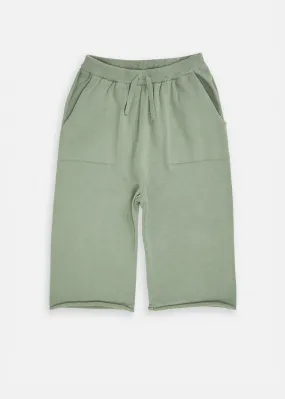 RELAXED BOXY KNIT PANTS - SAGE