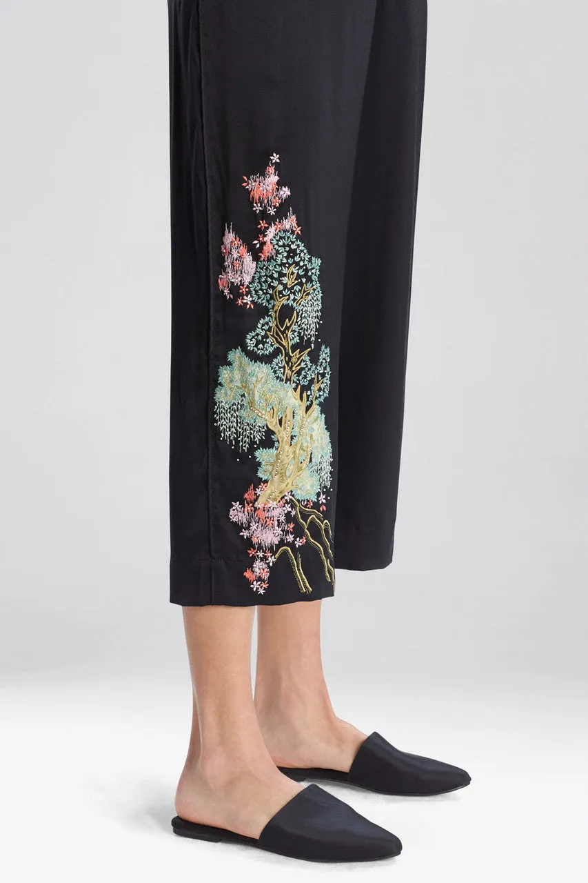 Sansui Embroidered Silk Pants