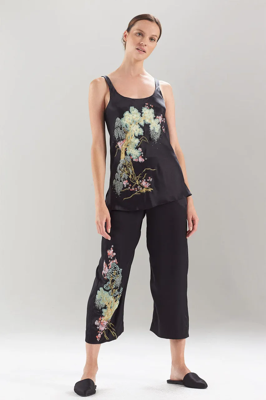 Sansui Embroidered Silk Pants