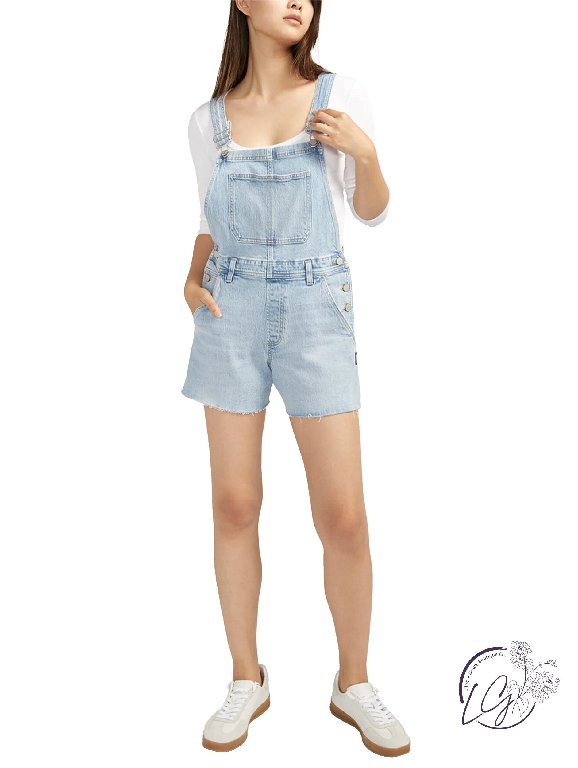 Selene Relaxed Short Overalls