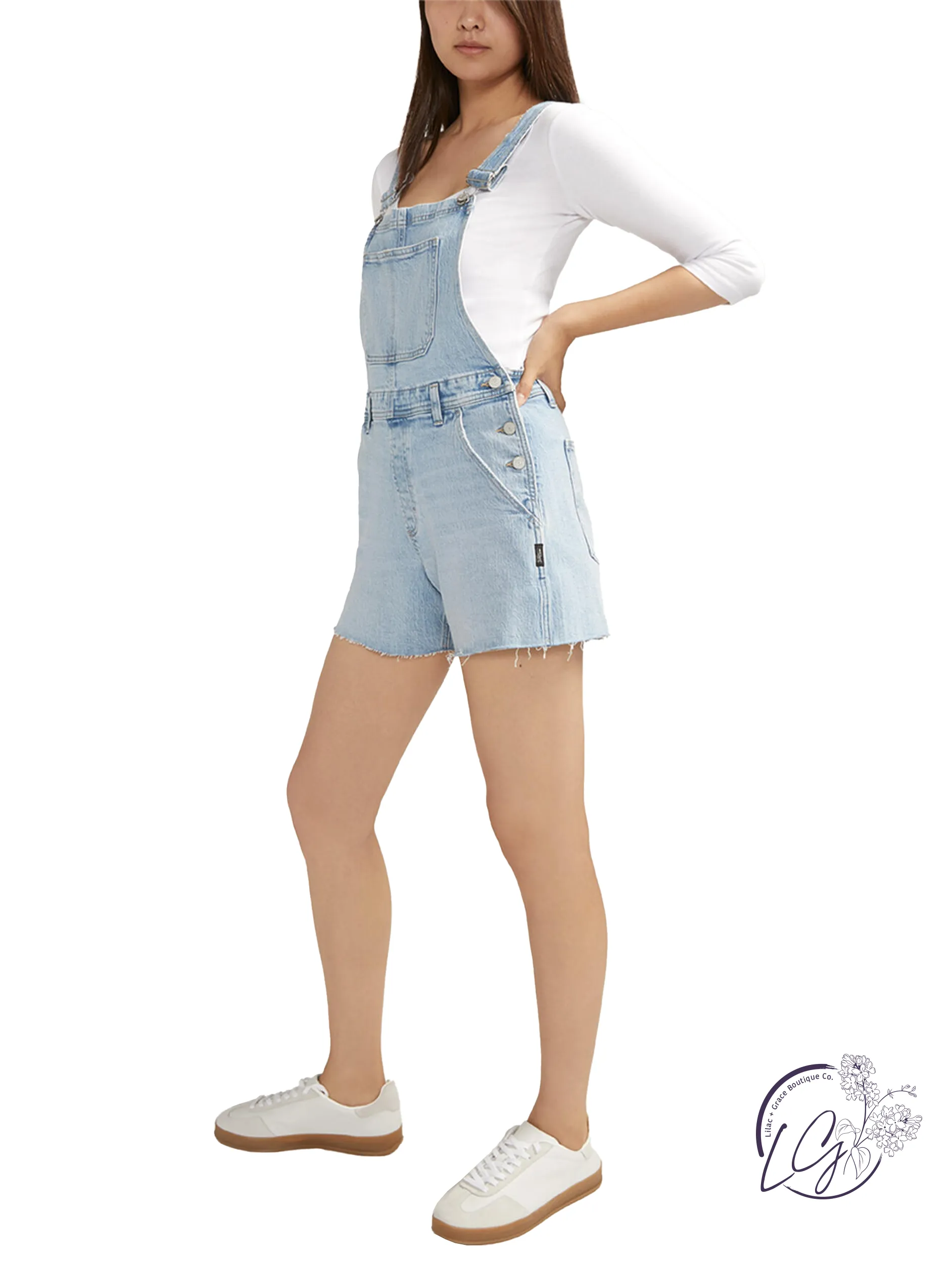 Selene Relaxed Short Overalls