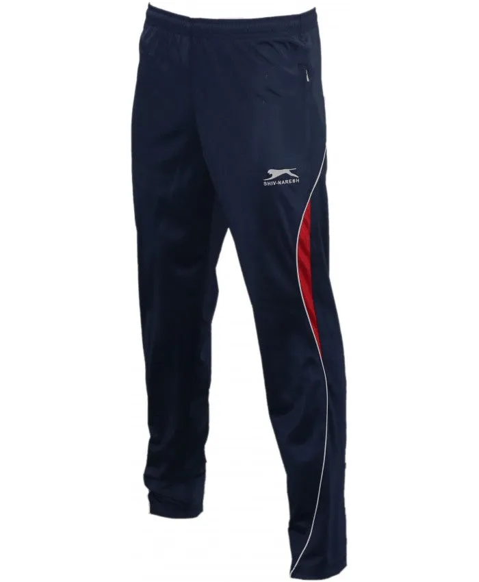 SHIV NARESH Trenz Poly Unisex Track Pants (Navy-Red)