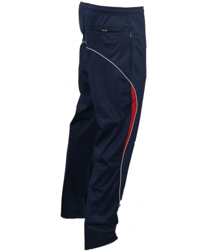 SHIV NARESH Trenz Poly Unisex Track Pants (Navy-Red)