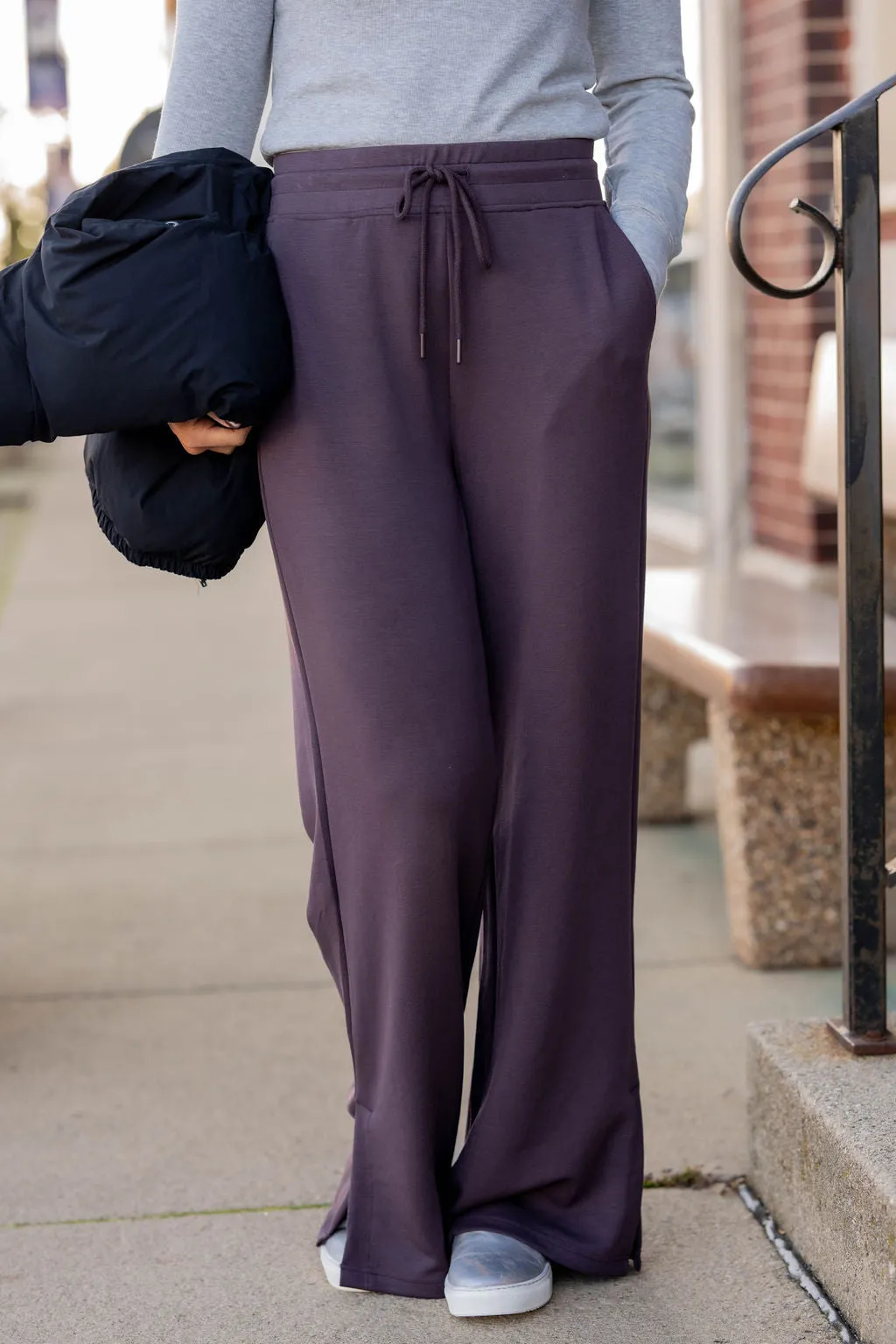 Side Slit Relaxed Pants