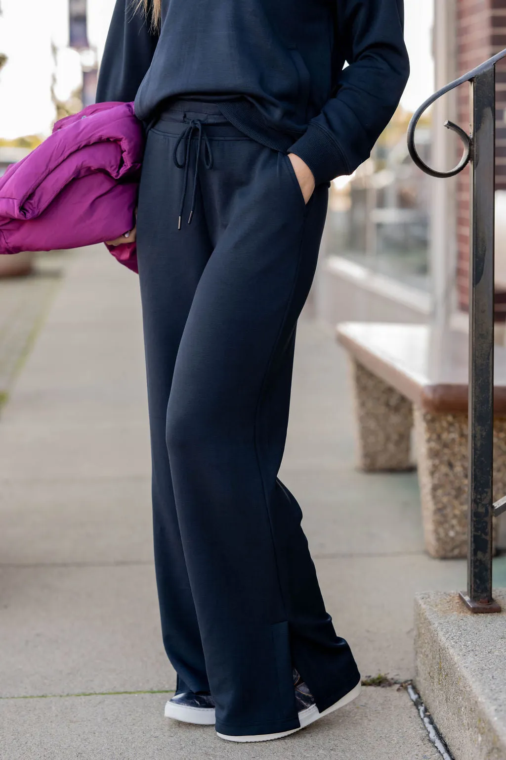 Side Slit Relaxed Pants