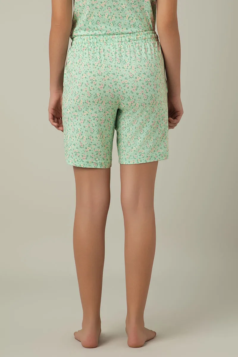 Sleep Shorts - Ditsy Misty Print