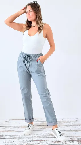 Spring Italian Jogger Pant- Gray