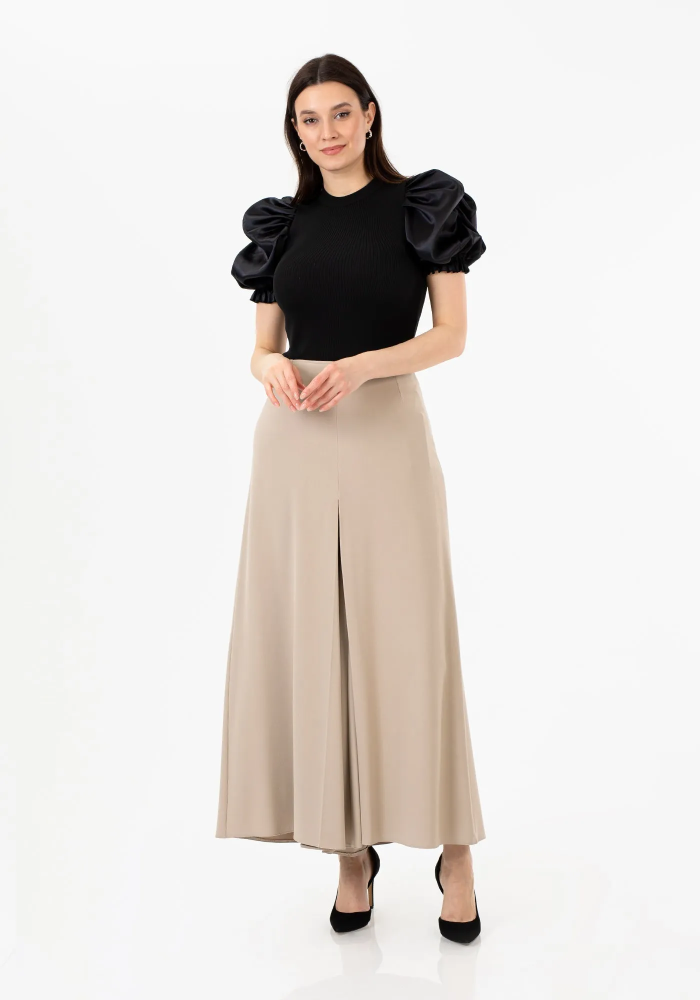 Stone High Waisted Palazzo Pants