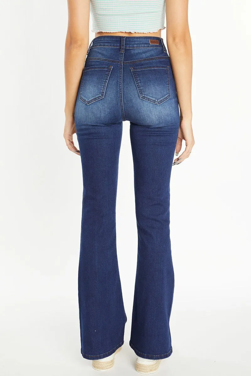 Super High Waisted Stretch Flare Jeans