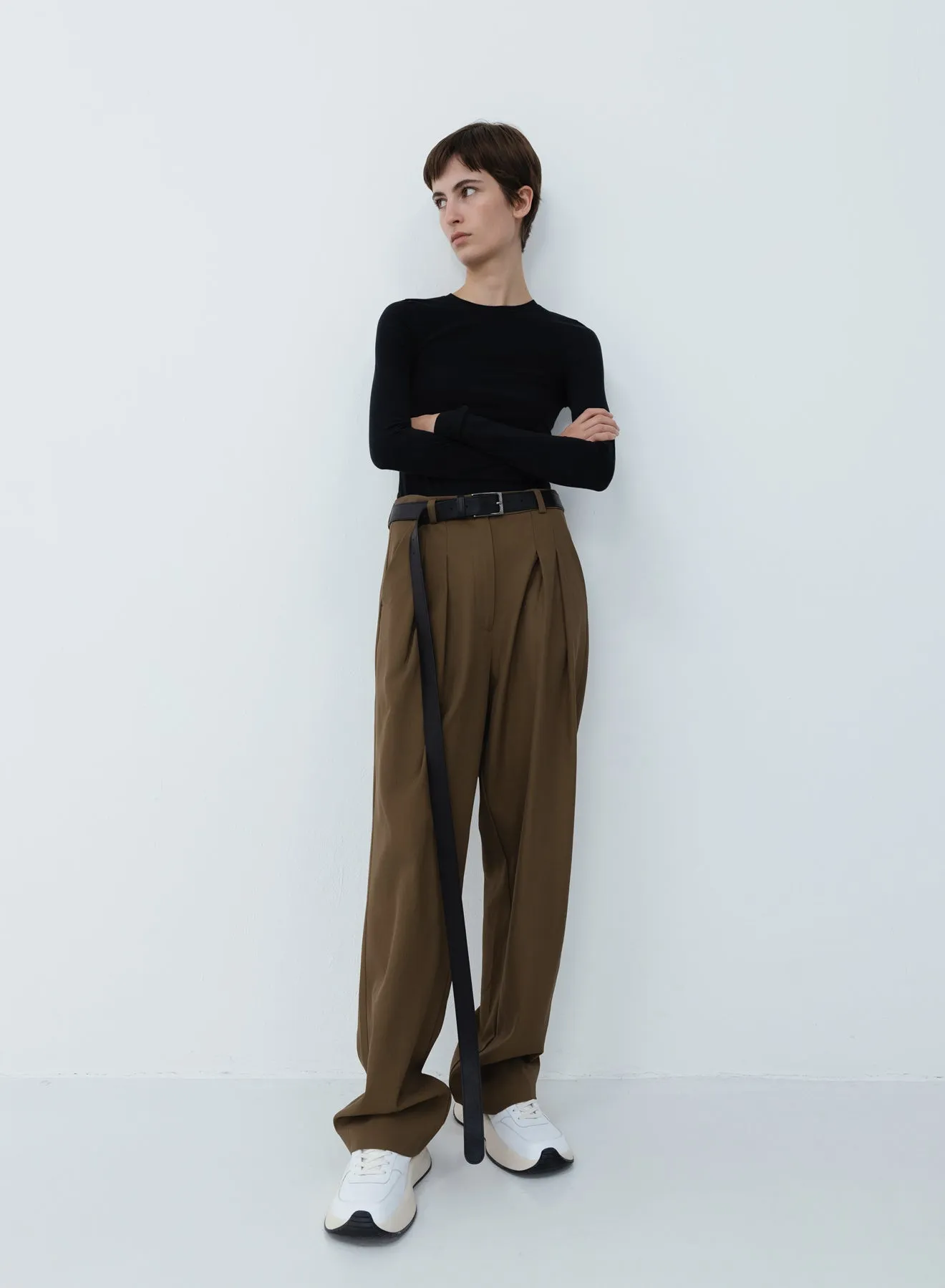 Trousers light wool | breen