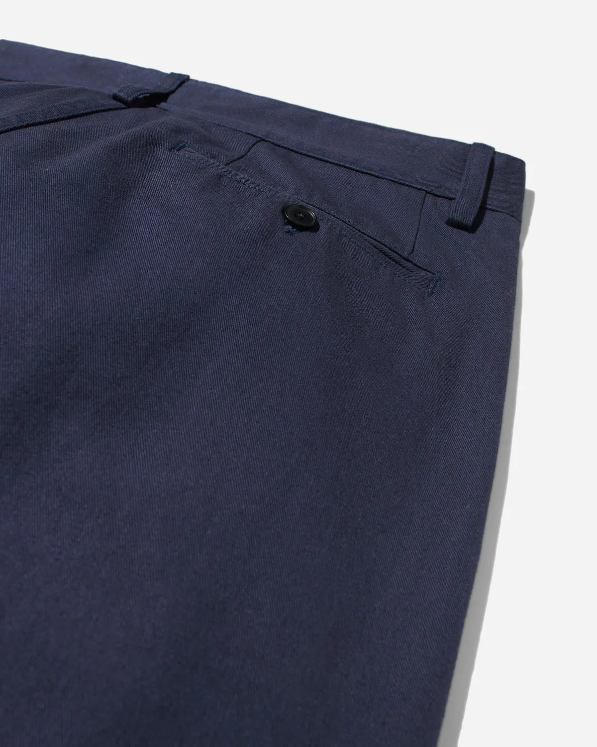 Twill Double-Pleat Pant - Navy